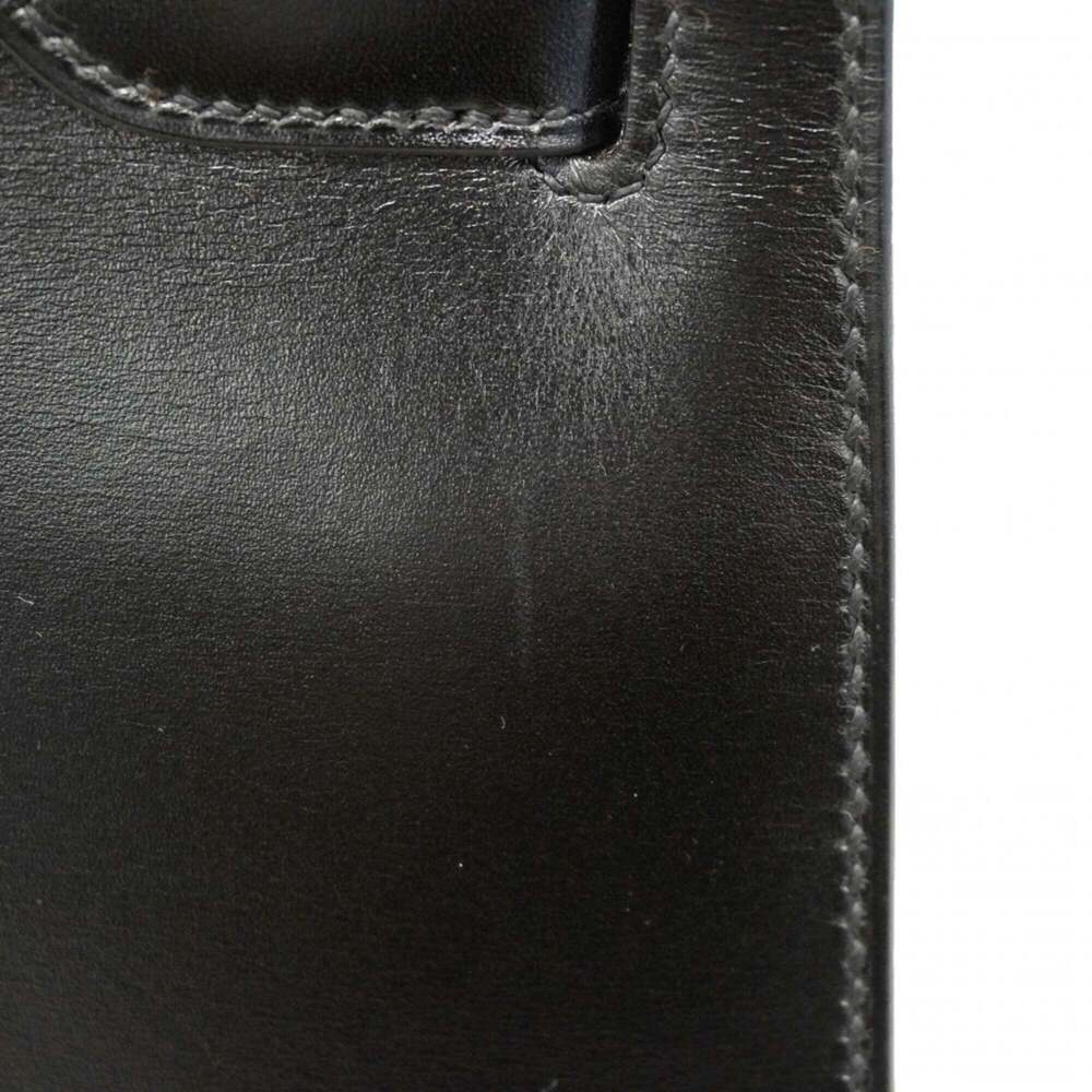 Hermes Kelly 32 Handbag, Box Calf Leather, Black, □J Stamp, Women's, P2683149 - Picture 9 of 11